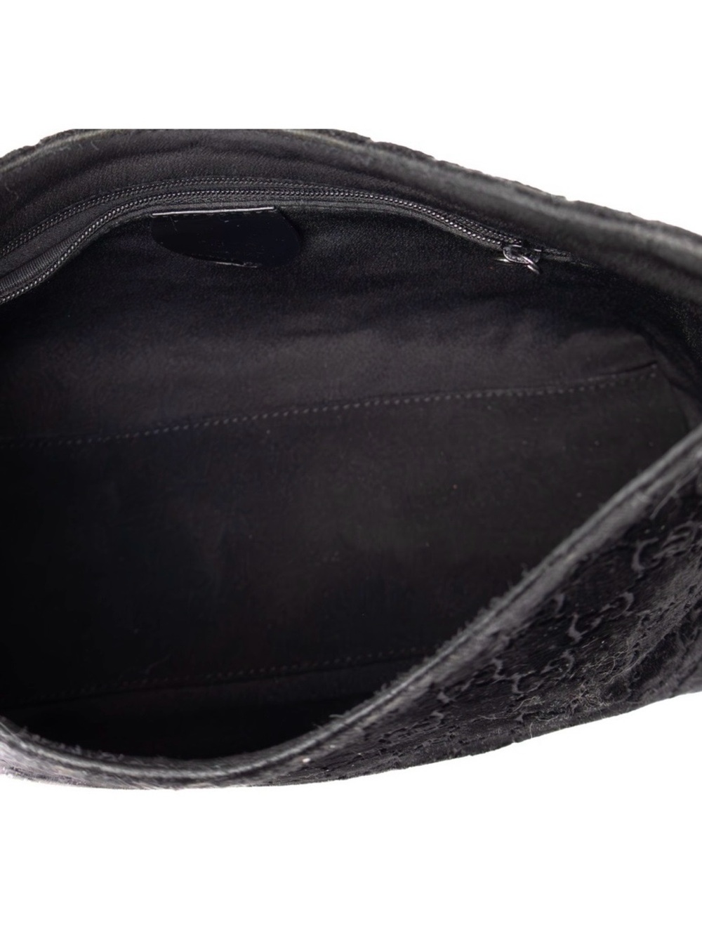 Rare Vintage Gucci Tom Ford 1997 Black Velvet GG Monogram Runway Shoulder Bag - Picture 9 of 11
